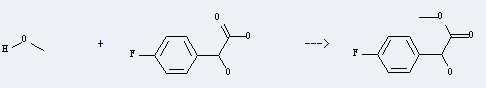 The 4-Fluoromandelic acid could react with methanol to obtain the (4-fluoro-phenyl)-hydroxy-acetic acid methyl ester